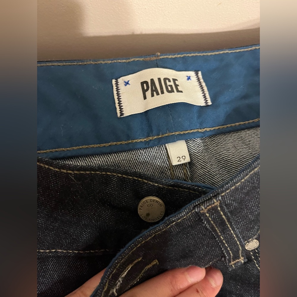 Paige Dark Blue Denim Jeans